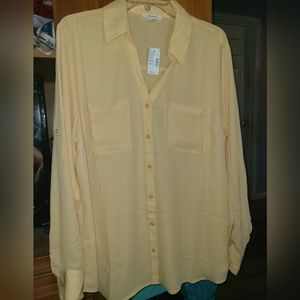 NWT Button Down Blouse Size XL